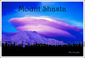 3.7"x2.5" Art Sticker《Lenticular Clouds on the Mt.Shasta》