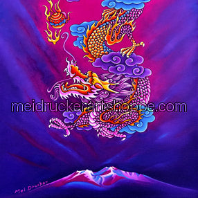 2.5"x3.6" Art Magnet《Dragon At Mt.Shasta》