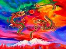 Load image into Gallery viewer, Two Dragons Playing With A Pearl At Mt.Shasta
