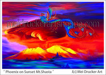 Load image into Gallery viewer, 3.7&quot;x2.6&quot; Art Sticker《Phoenix on Sunset Mt.Shasta》