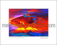 Load image into Gallery viewer, 10&quot;x8&quot; Art Matted Print 《Phoenix on Sunset Mt.Shasta》