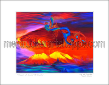 Load image into Gallery viewer, 14&quot;x11&quot; Art Matted Print《Phoenix At Sunset Mt.Shasta》