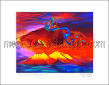 Load image into Gallery viewer, 20&quot;x16&quot; Art Matted Print《Phoenix At Sunset Mt.Shasta》