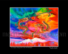 Load image into Gallery viewer, 14&quot;x11&quot; Art Matted Print《Two Dragons Playing With A Pearl At Mt.Shasta》