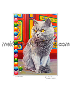 8"x10" Art Matted Print《Cat Buddha》