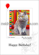 Load image into Gallery viewer, 5&quot;x7&quot; Happy Birthday Card《Cat Buddha》
