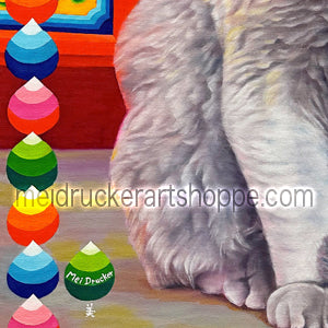 2.6"x3.8" Art Magnet《Cat Buddha》