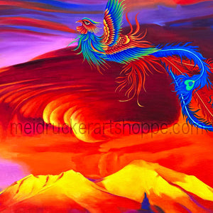 10"x8" Art Matted Print 《Phoenix on Sunset Mt.Shasta》
