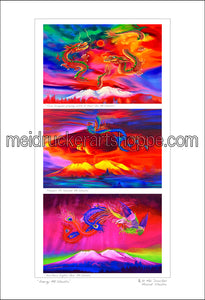13"x19" Art Paper Print《Energy Mt.Shasta》
