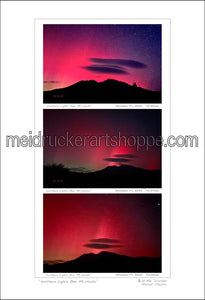 13"x19" Photography Paper Print《Northern Lights Over Mt.Shasta》