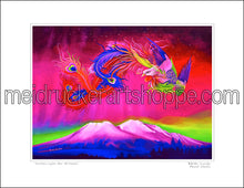 Load image into Gallery viewer, 11&quot;x8.5&quot; Art Paper Print《Northern Lights over Mt.Shasta》