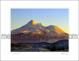 11"x8.5" Photography Paper Print《Sunset Mt.Shasta》