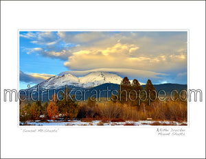 11"x8.5" Photography Paper Print《Sunset Mt.Shasta》