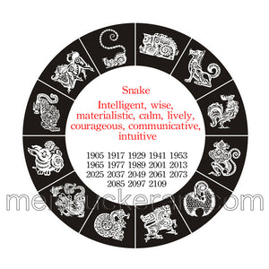 Chinese Zodiac Hanging Snake Mei Drucker Art Shoppe