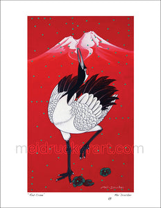 8.5"x11" Art Print《Red Crane》