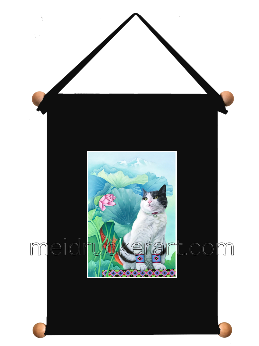 8''x11'' Art Printed Wall Hanging《Lucky Cat》