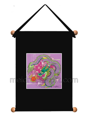 8''x11'' Art Printed Wall Hanging《Purple Dragon》