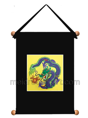 8''x11'' Art Printed Wall Hanging《Purple Dragon》