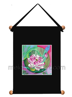 8''x11'' Art Printed Wall Hanging《Pink Lotus》