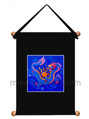 8''x11'' Art Printed Wall Hanging《Blue Dragon》