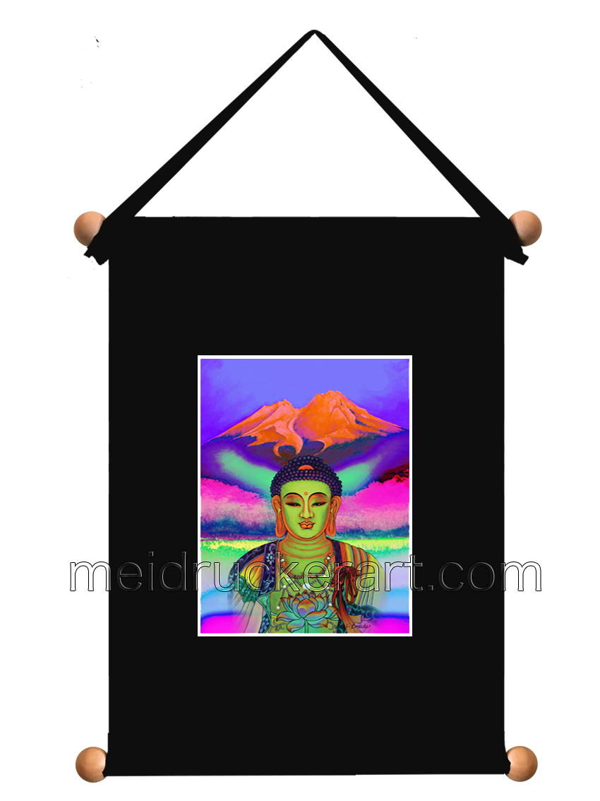 8''x11'' Art Printed Wall Hanging《Mt.Shasta Rainbow Buddha》