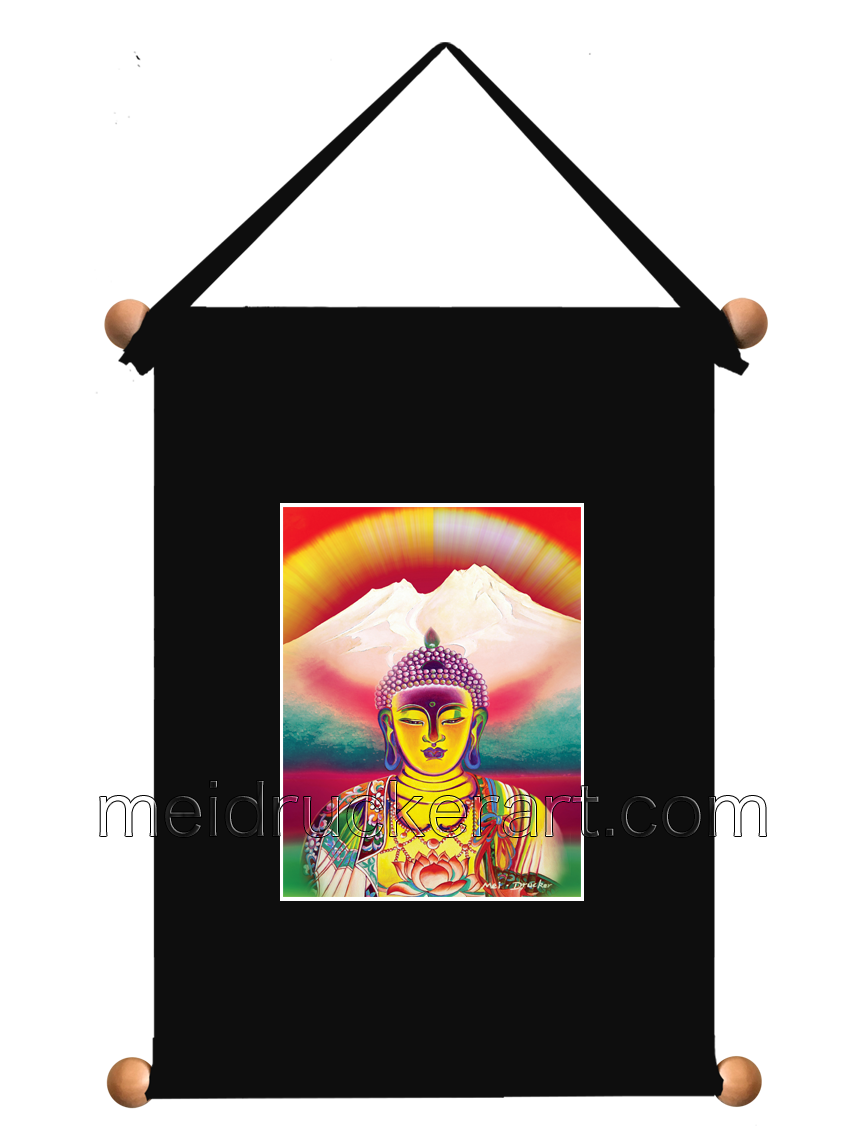 8''x11'' Art Printed Wall Hanging《Mt.Shasta Golden Buddha》