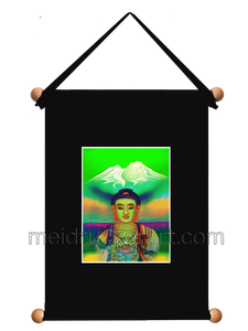 8''x11'' Art Printed Wall Hanging《Mt.Shasta Light Shines Buddha》