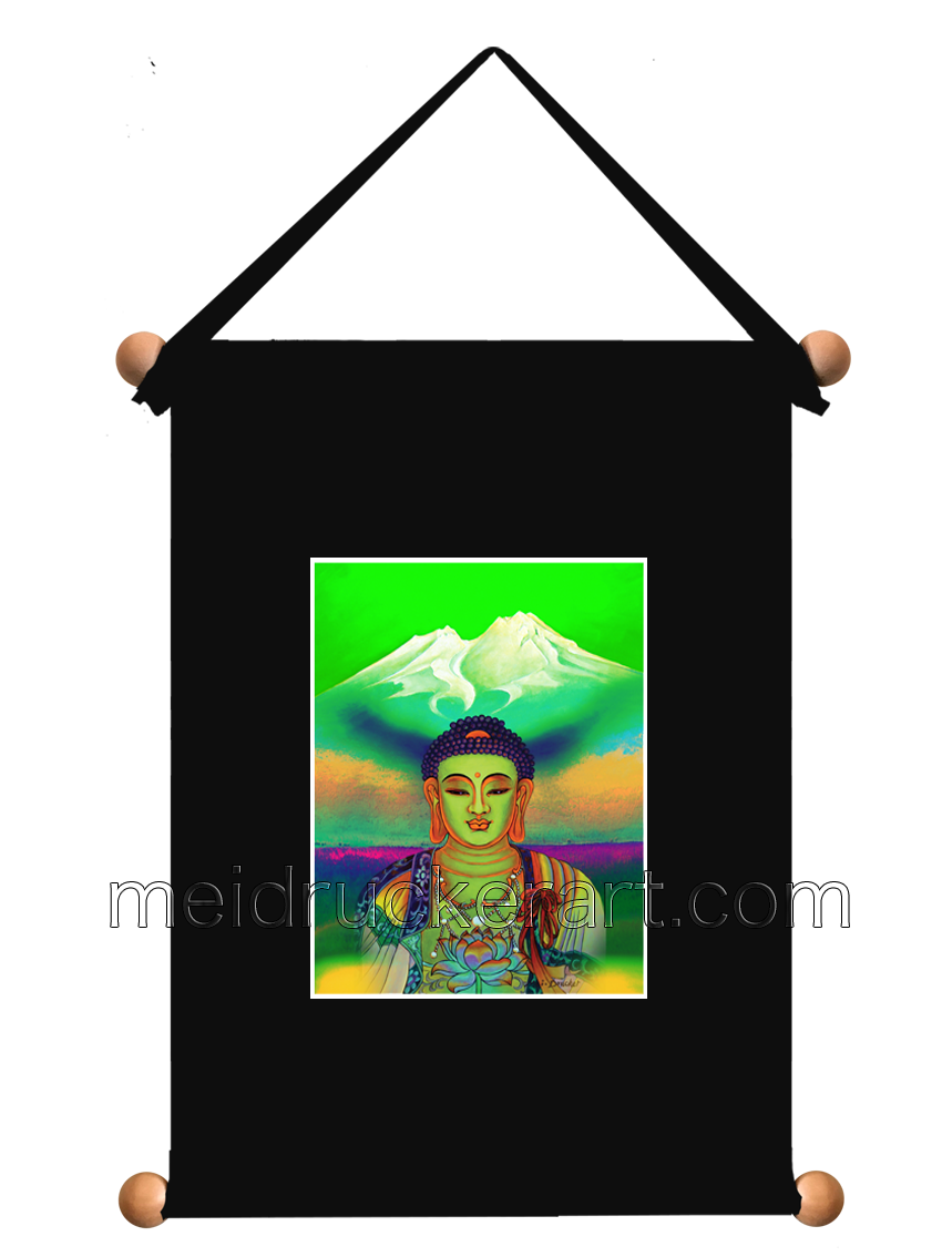 8''x11'' Art Printed Wall Hanging《Mt.Shasta Light Shines Buddha》