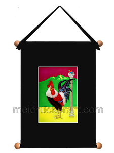 8''x11'' Art Printed Wall Hanging《Rooster》