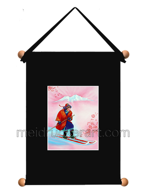 8''x11'' Art Printed Wall Hanging《Ancient Altai Skier》