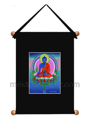 8''x11'' Art Printed Wall Hanging《Medicine Buddha》