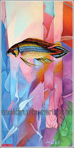 2"x4" Art Magnet《Iridescent Fish》