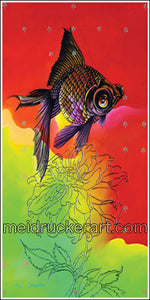 2"x4" Art Magnet《Moor Goldfish》