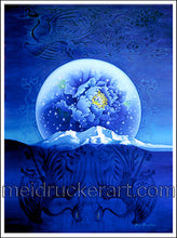 Load image into Gallery viewer, 2.5&quot;x3.7&quot; Art Sticker《Phoenix over the Full Moon Mt.Shasta》