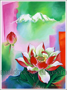 2.5"x3.7" Art Sticker《Mt.Shasta Lotus》