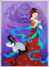 Load image into Gallery viewer, 2.5&quot;x3.7&quot; Art Sticker《Woman with Crane》