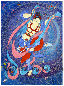 2.5"x3.7" Art Magnet《Dancing Buddha》