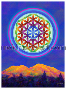 2.5"x3.7" Art Sticker《Flower of Life》