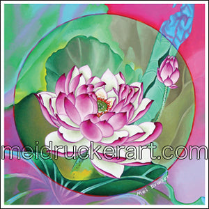 2.7"x2.7" Art Magnet《Pink Lotus》