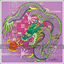 Load image into Gallery viewer, 2.7&quot;x2.7&quot; Art Magnet《Purple Dragon》