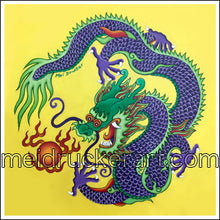 Load image into Gallery viewer, 2.7&quot;x2.7&quot; Art Sticker《Purple Dragon》