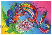 Load image into Gallery viewer, 3.7&quot;x2.5&quot; Art Magnet《Phoenix with Peony》