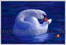 Load image into Gallery viewer, 3.7"x2.5" Art Sticker《White Swan》