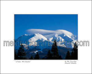 10"x8" Photography Matted Print《Winter Mt.Shasta 》
