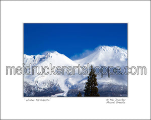 10"x8" Photography Matted Print《Winter Mt.Shasta》