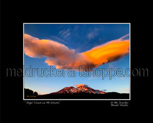 10"x8" Photography Matted Print《Angel Cloud on Mt.Shasta》