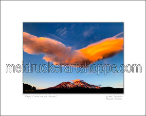 10"x8" Photography Matted Print《Angel Cloud on Mt.Shasta》