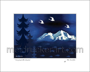 10"x8" Art Matted Print 《Fairyland_Mt.Shasta》