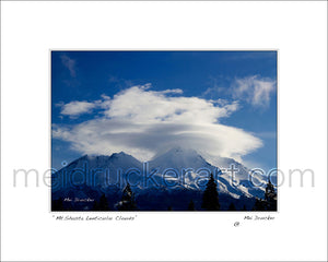 10"x8"Matted Print 《Lenticular Cloud on Mt.Shasta》