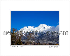 10"x8" Photography Matted Print《Winter Mt.Shasta》